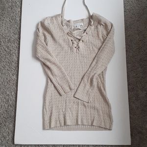 V neck ties up shirt